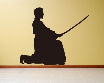 Japanese Samurai Silhouette Modern Wall Art Sticker Japanese Samurai Silhouette Modern Wall Art Sticker